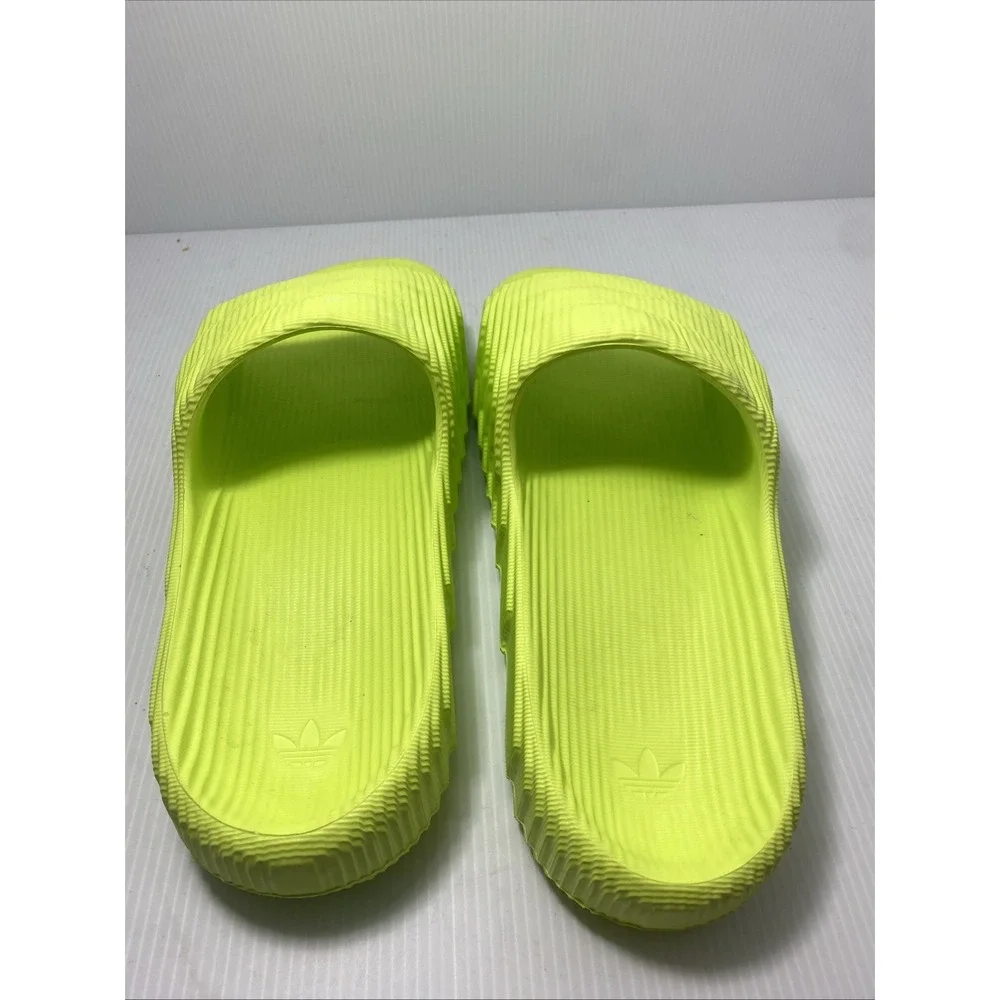 Adidas Adilette 22 Solar Mens Slides Sz 10Uk Casual Comfort Lime Green Synthetic